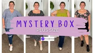 PLUS SIZE MYSTERY BOX 💜| FASHOM UNBOXING + TRY-ON