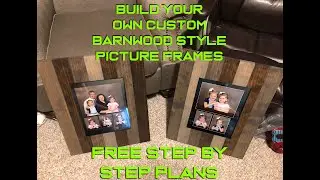 Woodworking: How to build CUSTOM Rustic Barn Style Picture Frames -  it's SIMPLE AND EASY!