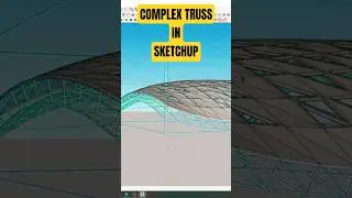 How To Make Truss Structure in Sketchup #sketchup #architecture #tutorial