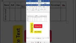 How to Rotate Text in MS Word || Change Text Direction || #youtubeshorts #msword
