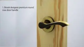 Brook Designer Door Handle on Rose - MY400