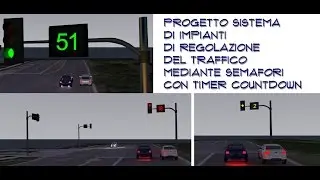 Roads with traffic lights and countdown timers