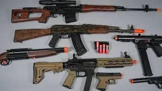 Real style AK47 Toy Gun Airsoft Nerf Gun - SVD Tec9 GBB M4 Shot Gun  - Realistic Toy Guns Collection