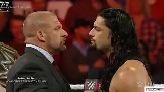 Roman angry on Triple h WWE