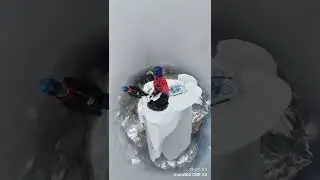 Climbing the North face of Ranrapalca in the Cordillera Blanca of Peru