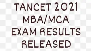 TANCET 2021| MBA/MCA TANCET MARK RELEASED | TIME PASS WITH RAJ