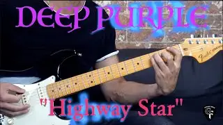 Deep Purple — «Highway Star» (ОТРЫВОК) — урок игры на рок-гитаре (с табулатурами)