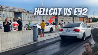 CRAZY BMW E92 335i DESTROYS A WIDEBODY HELLCAT!!