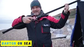 Beach Fishing - Barton on Sea - pulley dropper rig comparison with up and over