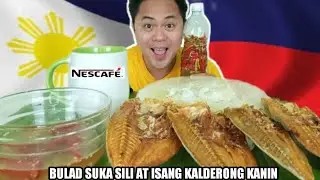 BULAD(daing) SUKA SILI at ISANG KALDERONG KANIN MUKBANG/ PINOY'S SIMPLIEST BUT YUMMIEST BREAKFAST