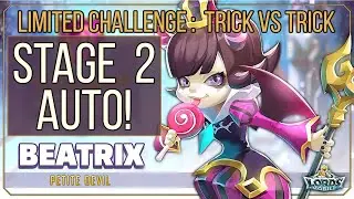 Lords Mobile - Beatrix Petite Devil Limited Challenge Trick vs Trick Stage two auto mode heroes set