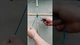 How to knot two sticks easily #knot #shorts #viral