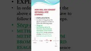 HOW WILL YOU CONVERT METHANAL INTO ETHANAL? #chemistry #shorts #organicchemistry #reactions