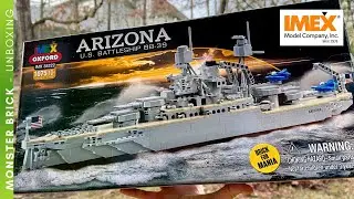 Распаковка: линкор USS ARIZONA (1075 деталей) от IMEX 38222, времен Второй мировой войны.