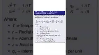 Heat transfer equation for cylindrical co-ordinate #heat #heattransfers #mech #chemicalengineering