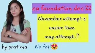 ca foundation November attempt is easier🔥than may attempt ..? l #cafoundation