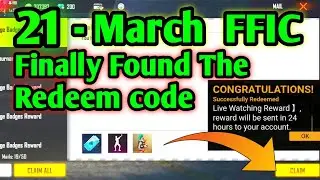 Finally found the Redeem code🤯. 21 March FFIC redeem code. How to find FFIC Redeem Cod.