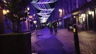 A walk along Rose Street (entire length), Edinburgh, 4 January 2019 (4K video)