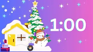 1-MINUTE COUNTDOWN TIMER WITH MUSIC | CHRISTMAS  🤍🎼⏰🎄