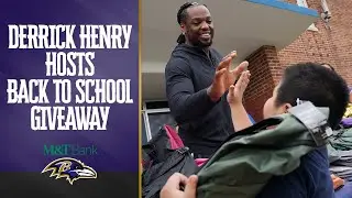 Derrick Henry Hosts Back To School Giveaway | Baltimore Ravens