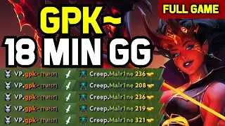 gpk~ Queen of Pain MID Destroys Mid FORCER Weaver and ends game in 18 minutes