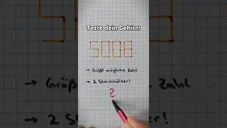 Welche Zahl ist es? 🤯 #knobeln #r&auml;tsel #r&auml;tselchallange #gehirnjogging #iqtest