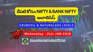 Nifty and Bank Nifty Analysis for 21st Jan 2026 Levels #telugustockmarket #banknifty #nifty #sensex