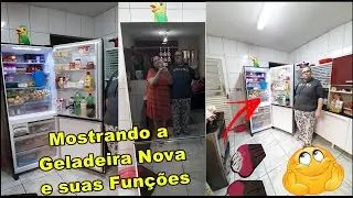 Mostrando a Geladeira Nova e suas Funções Panasonic BB53 Black Glass