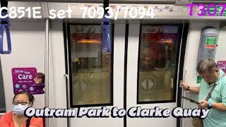 C851E set 7093/7094 Outram Park to Clarke Quay