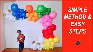 balloon garland tutorial for beginners \ Easy organic balloon garland easy steps | cocomelon