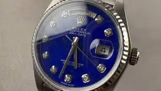 Rolex Day Date Lapis Lazuli Dial White Gold 18039 Rolex Watch Review