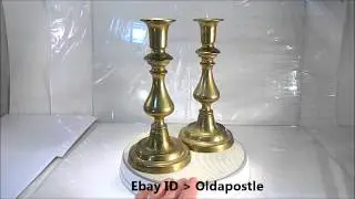 Pair of Vintage Brass Candle Stick Holders