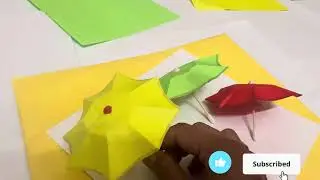 How to make a paper umbrella ? #craft #papercraft #umbrella #creativity #youtubevideo #handmade 