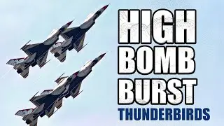 Thunderbirds Maneuver | High Bomb Burst With Solo Hit To Vertical Rolls | Stabilized
