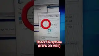 how to Check File System (NTFS or MBR) #MHDANISH