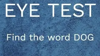 Eye test find the word Dog 😂 challenge you