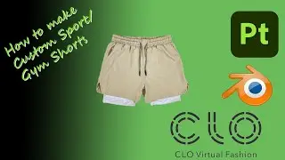 Custom Gym Shorts #timelapse #clo3d 1/2
