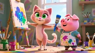 The Piglet Painted a Picture 🎨💗 | Fun Art & Creativity Rhyme for Kids | Nursery Rhymes & Songs