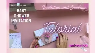 Baby Shower Invitation Tutorial . How to make a cute   Envelope & card crafters lovers
