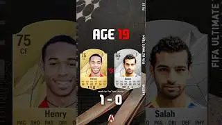 Thierry Henry VS Salah FIFA EVOLUTION AGE 16 - 23! #fc25 #fifa #cardfifa #shorts #austor