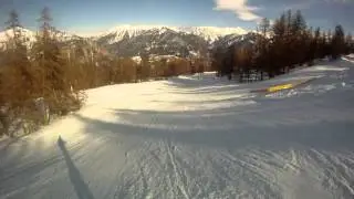 Redescente sur Brian&ccedil;on en ski depuis Prorel.