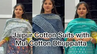 Jaipur Cotton Suits with Mul Cotton Dhuppatta @Eza_fabz
