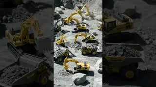 Miniature Mining World: Heavy Equipment in Action! 🚧