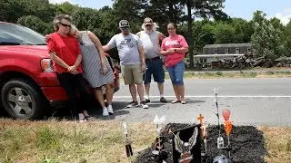 Shawn Michael Simpson's Family Visits Roadside Memorial