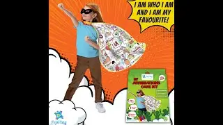PepPlay My Affirmation Cape Coloring Kit, with 6 Washable Markers, Birthday Gift for Kids Ages 5-8