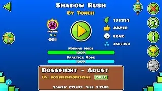 Geometry Dash: Shadow Rush by Tongii (EPIC insane) [60fps]