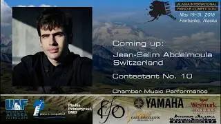 Jean-Selim Abdelmoula, Chamber Music Semi-Finals, Alaska International Piano-e-Competition 2018