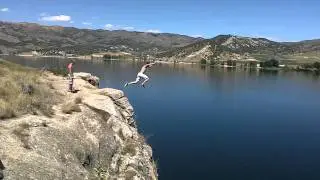 Brett Jumps The Biggest Cliff At Echo Reservoir
