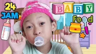 24 Jam Aqilla Jadi Baby dan Makan Makanan Bayi 😄 Drama Parodi Aqilla's Diary