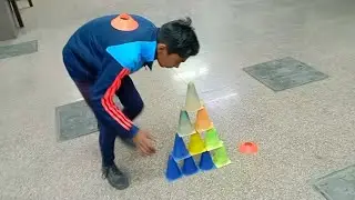 ROLLER 🛼 SKATING BALANCING WITH PYRAMID ACTIVITY 